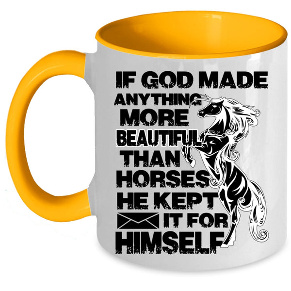 I Love Horses Coffee Mug, My Horses Accent Mug