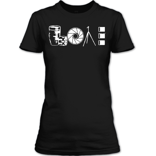 A black t-shirt with the shopify logo