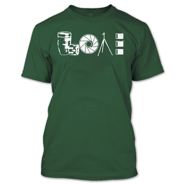 A black t-shirt with the shopify logo