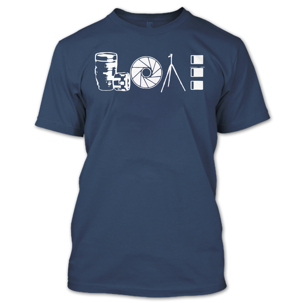 A black t-shirt with the shopify logo