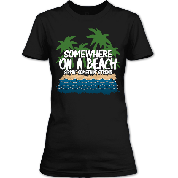 A black t-shirt with the shopify logo