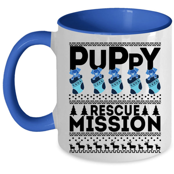 Cute Gift For Dog Lovers Coffee Mug, Puppy Rescue Mission Accent Mug