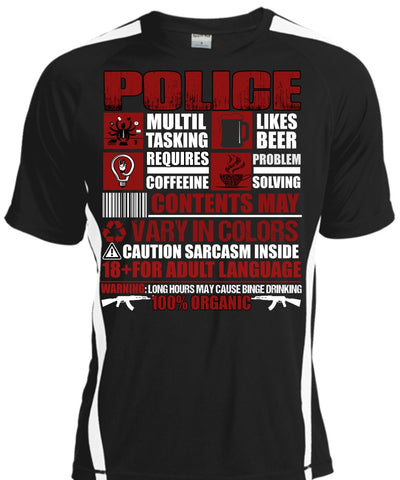 A black t-shirt with the shopify logo