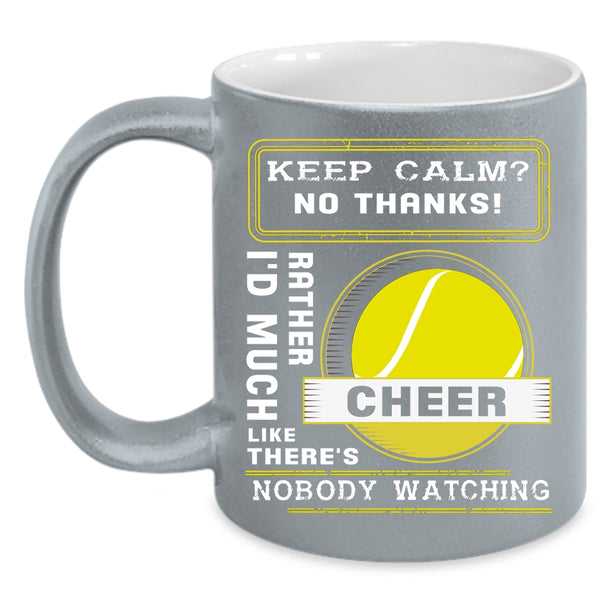 I'd Much Rather Cheer Coffee Mug, Cool Softball Coffee Cup