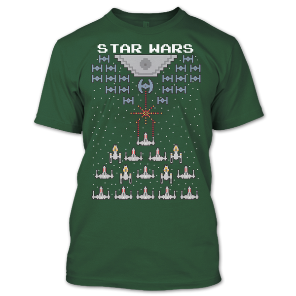 A black t-shirt with the shopify logo