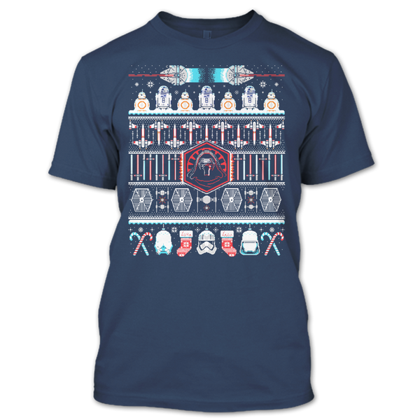 A black t-shirt with the shopify logo