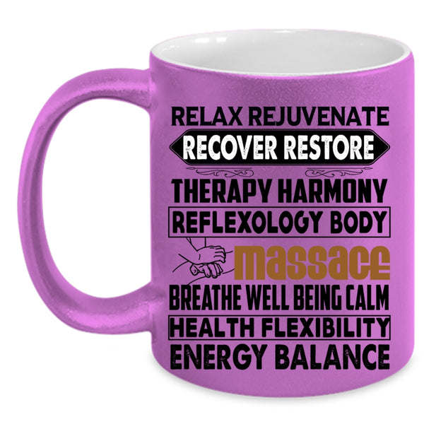 Recover Restore Coffee Mug, Relax Rejuvenate Accent Mug