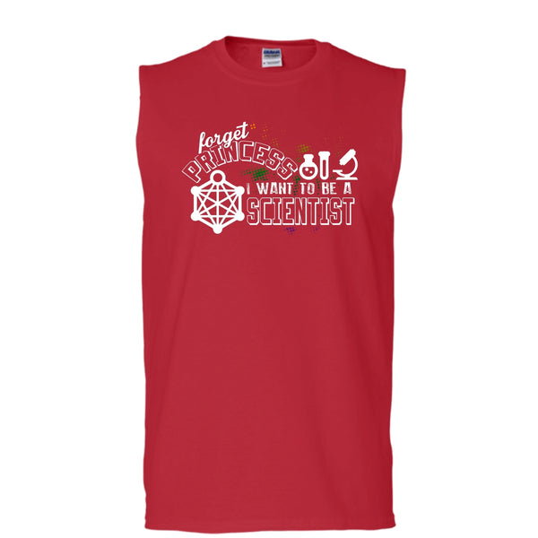 Forget Princess T Shirt, I Want To Be A Scientist Tank Top (Men's Cotton Sleeveless)