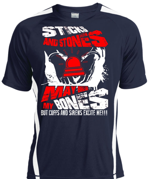 Sticks And Stones T Shirt, Being A Police T Shirt, Cool Shirt