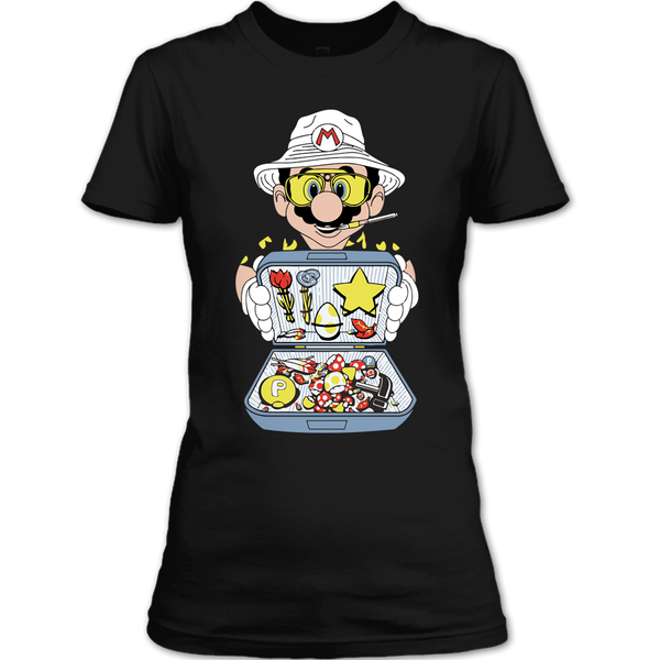 A black t-shirt with the shopify logo