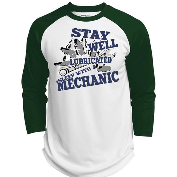 Stay Well Lubricated Sleep With A Mechanic T Shirt, I Love Mechanic T Shirt, Awesome T-Shirts  (Polyester Game Baseball Jersey)