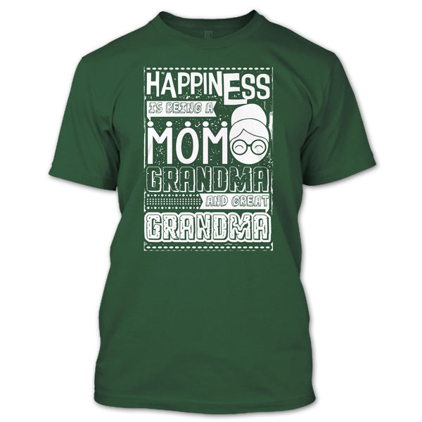 Happiness Is Being A Mom T Shirt, Grandma T Shirt