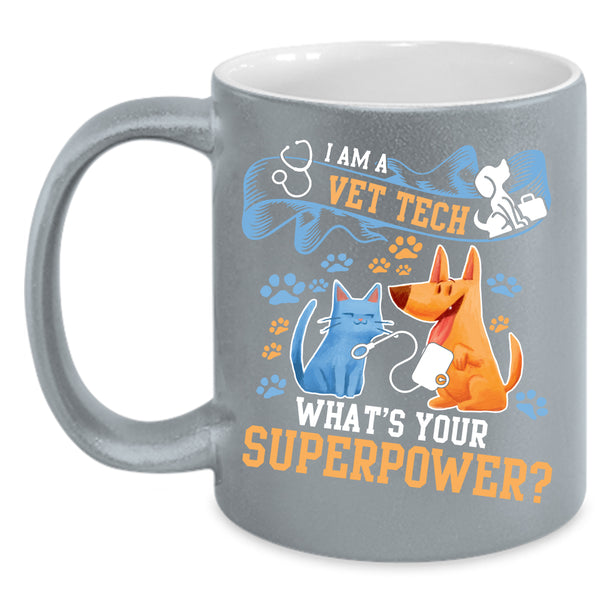 I Am A Vet Tech Coffee Mug, I Love Animals Coffee Cup