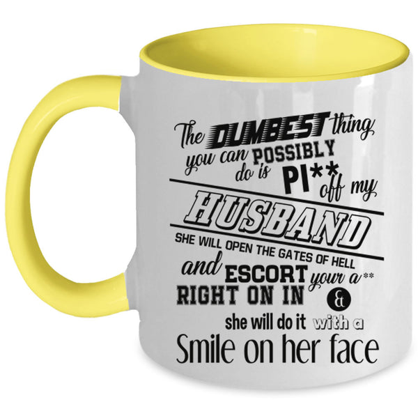 Cool Just Married Coffee Mug, My Husband Accent Mug