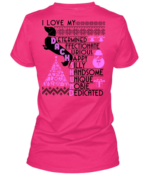 I Love My Dachshund T Shirt, I Love My Dog T Shirt