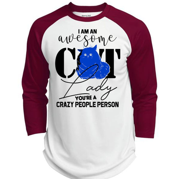 I Am An Awesome Cat Lady T Shirt, Being A Cat T Shirt, Awesome T-Shirts  (Polyester Game Baseball Jersey)