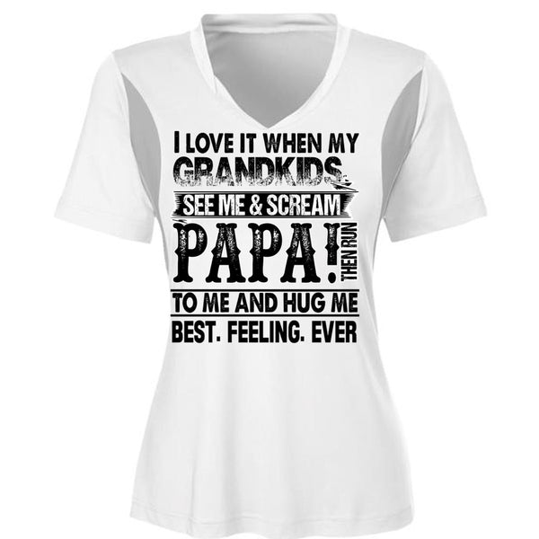 Grandkids See Me And Scream Papa T Shirt, I Love Papa T Shirt, Awesome T-Shirts