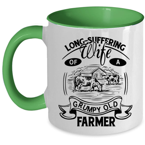 Cool Grandmas Coffee Mug, Wife Of A Grumpy Old Farmer Accent Mug