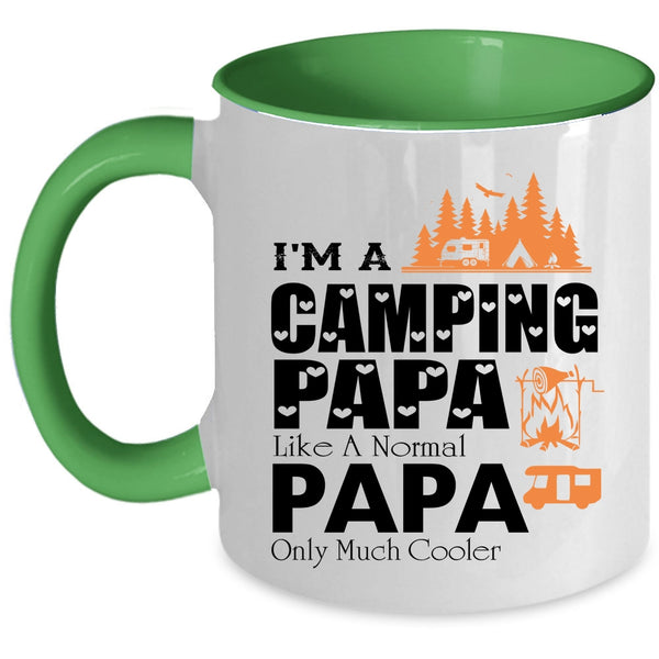 Cool Papa Coffee Mug, I'm A Camping Papa Like A Normal Papa Accent Mug