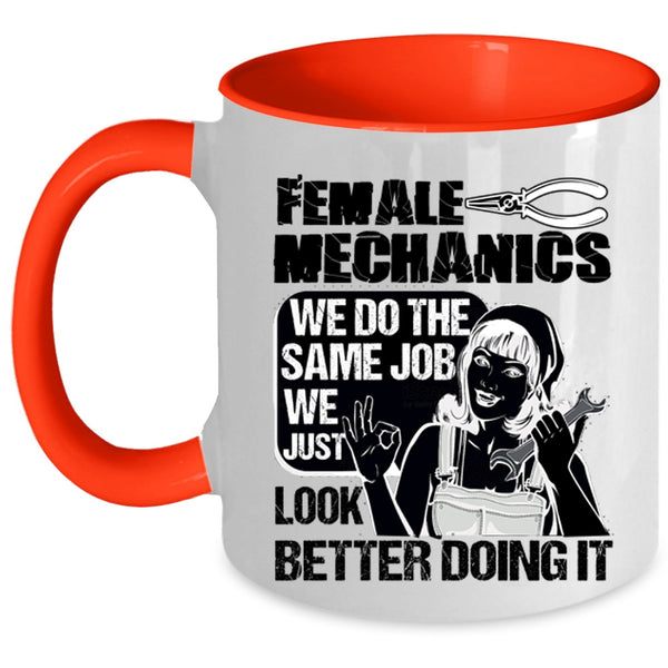 Cute Gift For My Wife Coffee Mug, Female Mechanics Accent Mug