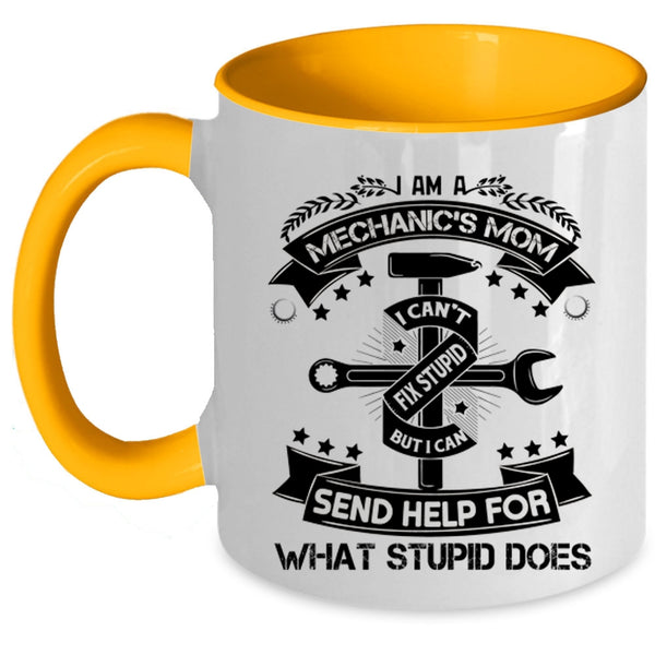 Awesome Mechanic's Mom Coffee Mug, I Am A Mechanic's Mom Accent Mug