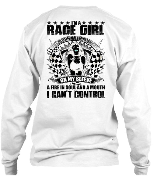 I'm A Race Girl T Shirt, I Love Biker T Shirt
