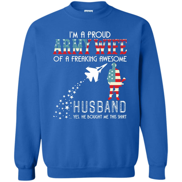 Freaking Awesome Husband T Shirt, Coolest Army Wife Sweatshirt