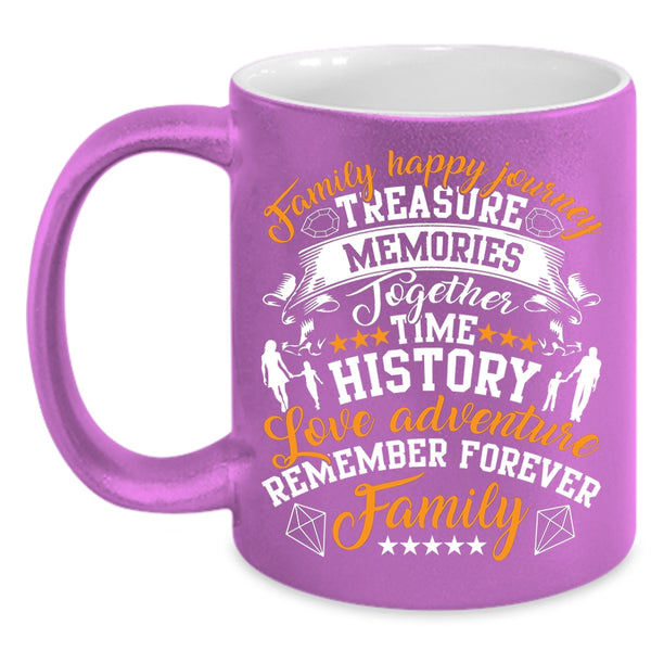 Family Happy Journey Coffee Mug, Remember Forever Family Coffee Cup