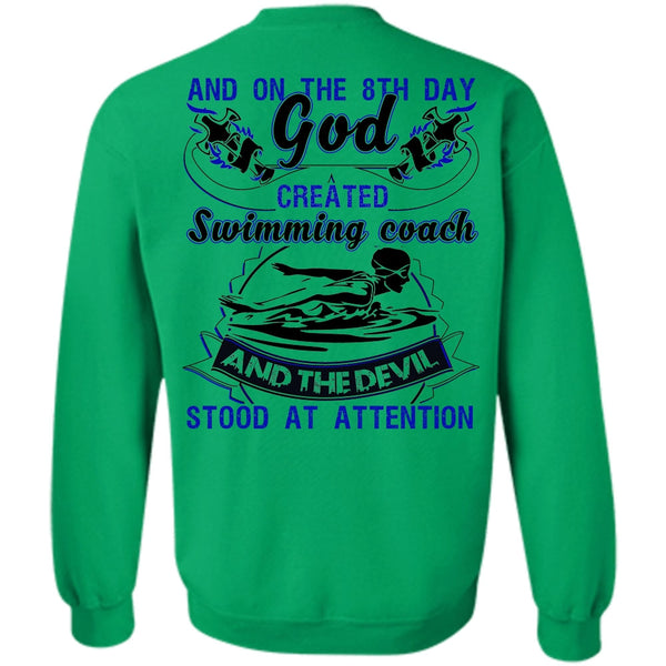 I Love Swimming T Shirt, God Created Swimming Coach Sweatshirt