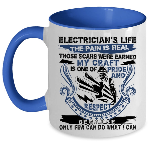 Cool Gift For Electricians Coffee Mug, Electrician's Life Accent Mug
