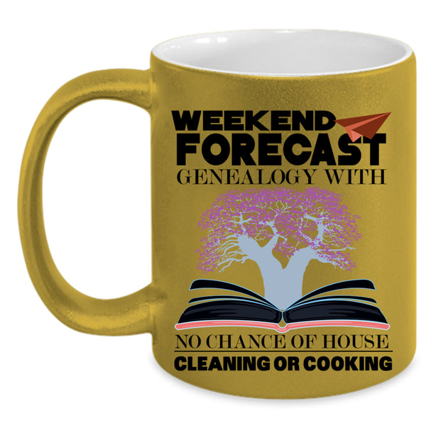 My Family Coffee Mug, Weekend Forecast Genealogy Accent Mug