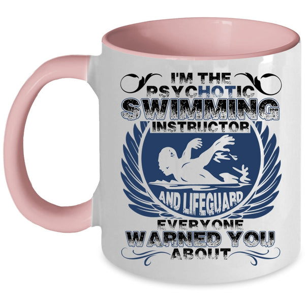 Funny Swimming Coffee Mug, Swimming Instructor And Lifeguard Accent Mug