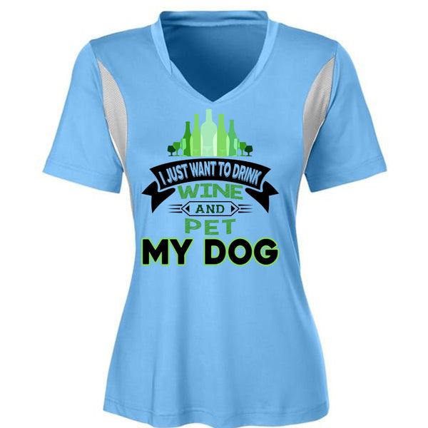 I Just Want To Drink Wine And Pet My Dog T Shirt, Favorite T Shirt
