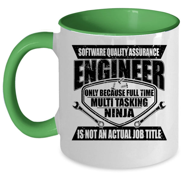 Job Title Coffee Mug, Software Quality Assurance Engineer Accent Mug