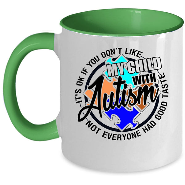Awesome Autism Mom Coffee Mug, My Child With Autism Accent Mug
