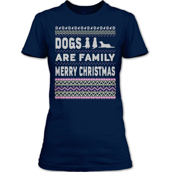 Dog Are Family T Shirt, Merry Christmas T Shirt