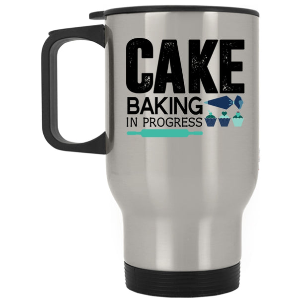 Funny Gift For Chef Travel Mug, Cake Baking In Progress Mug