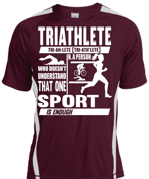 Triathlete T Shirt, Sport Is Enough T Shirt, Cool Shirt