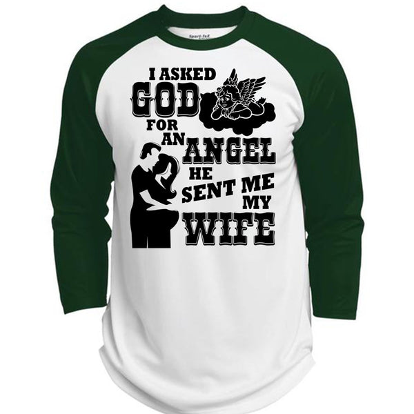 He Sent Me My Wife T Shirt, I Love My Wife T Shirt, Awesome T-Shirts  (Polyester Game Baseball Jersey)