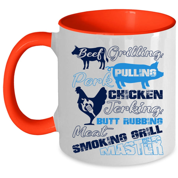 Chicken Jerking Coffee Mug, Beef Grilling Pork Pulling Accent Mug