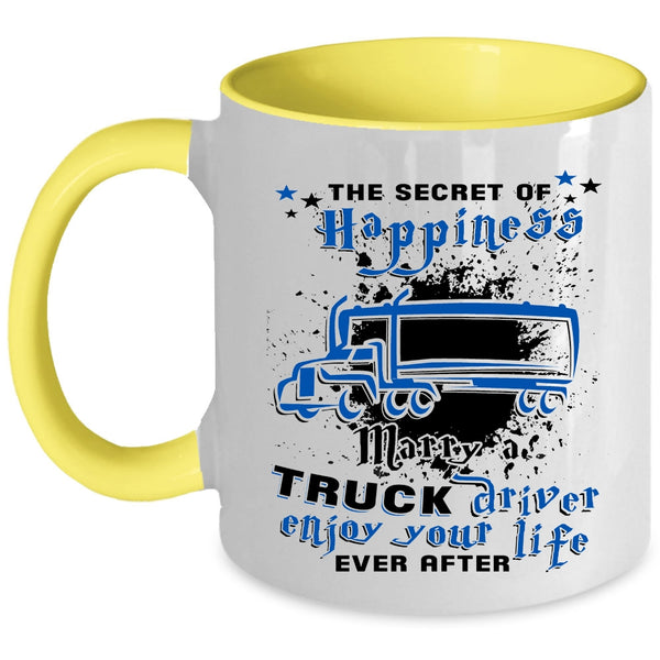 Cool Just Married Coffee Mug, Marry A Truck Driver Accent Mug