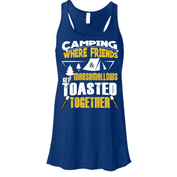 Camping T Shirt, where Friends Marshmalows Tank Top