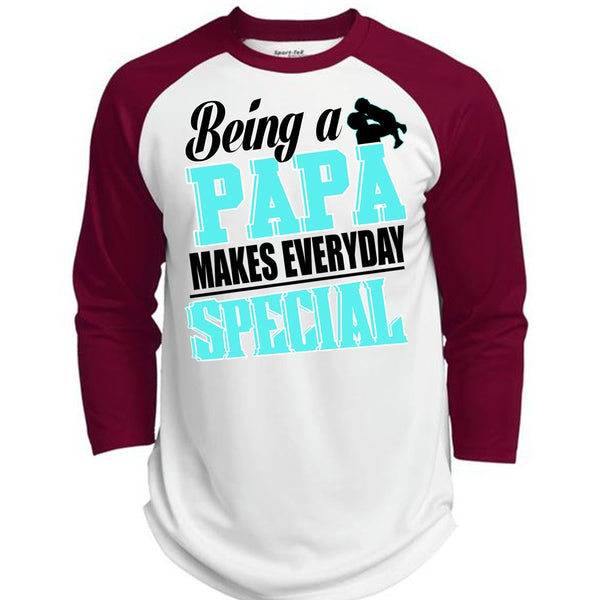 Being A Papa Makes Everyday Special T Shirt, I Love Dad T Shirt, Awesome T-Shirts  (Polyester Game Baseball Jersey)
