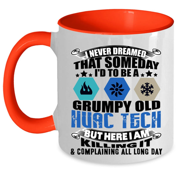 Cool Grandpa Coffee Mug, I'd To Be A Grampy Old Hvac Tech Accent Mug