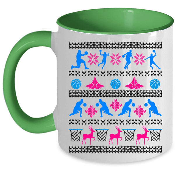 Merry Christmas Coffee Mug, Awesome Basketball Accent Mug