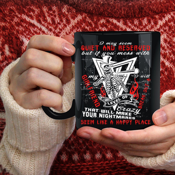 Don't Mess With My Girlfriend Coffee Mug, Cool Couple Coffee Cup