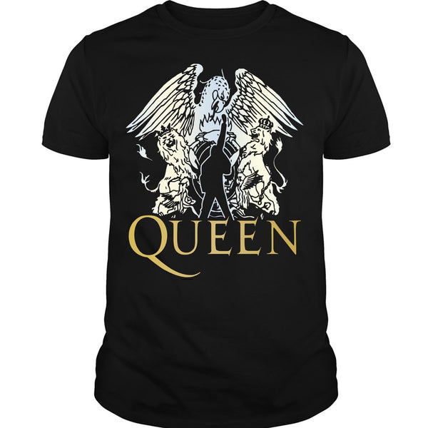 A black t-shirt with the shopify logo