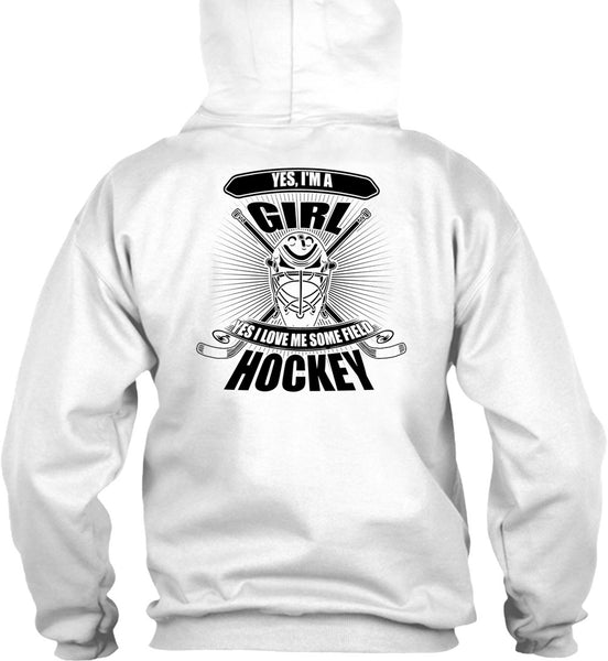 I'm A Girl T Shirt, I Love Hockey T Shirt