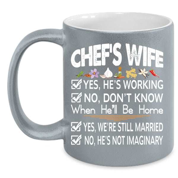 Chef's Wife Coffee Mug, Lovely Gift For Chef's Wife Coffee Cup