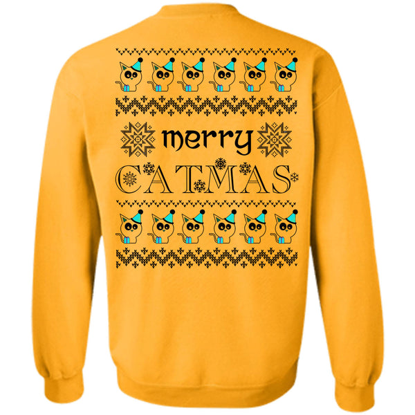 Happy New Year T Shirt, Merry Catmas Sweatshirt